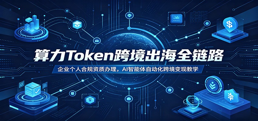 算力Token跨境出海全链路：企业个人合规资质办理，AI智能体自动化跨境变现教学-猴哥VIP资源站