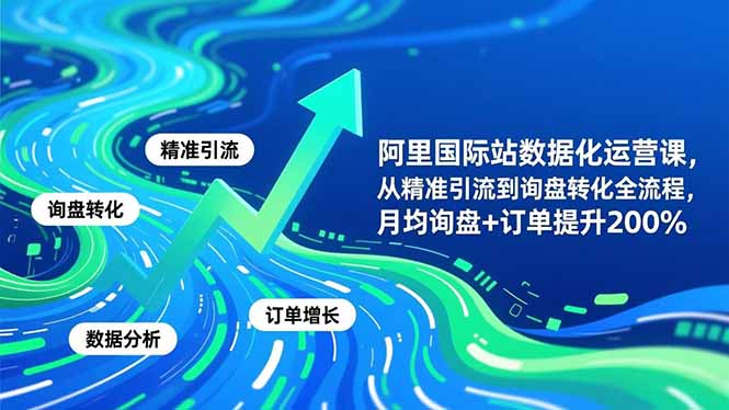 阿里国际站数据化运营课-11月，从精准引流到询盘转化全流程，月均询盘+订单提升200%-猴哥VIP资源站