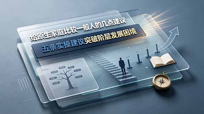 付费文章：给原生家庭比较一般人的几点建议，五条实操建议突破阶层发展困境-猴哥VIP资源站