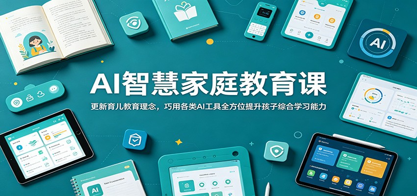 AI智慧家庭教育课：更新育儿教育理念，巧用各类AI工具全方位提升孩子综合学习能力-猴哥VIP资源站