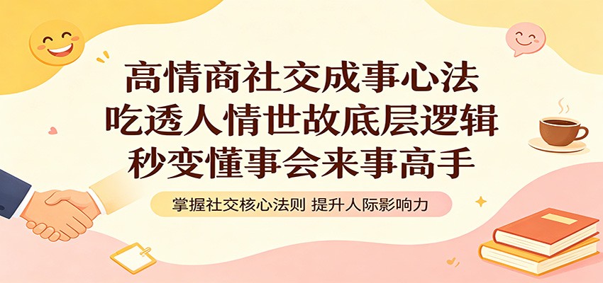高情商社交成事心法：吃透人情世故底层逻辑，秒变懂事会来事高手-猴哥VIP资源站