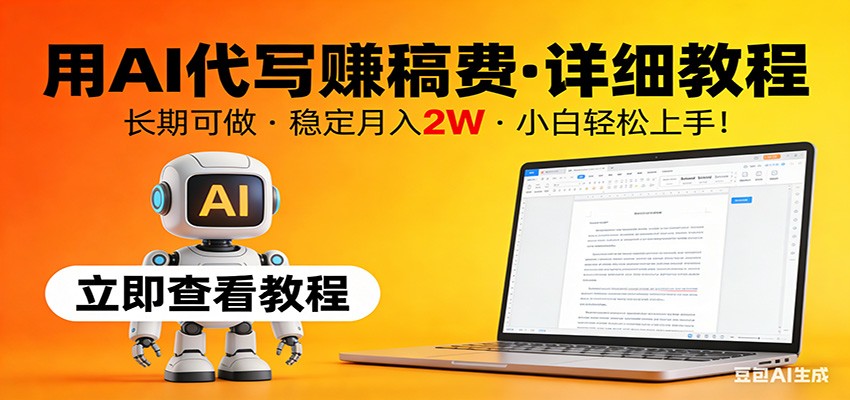 用AI代写赚稿费,详细教程,长期可做,稳定月入2W,小白轻松上手!-猴哥VIP资源站