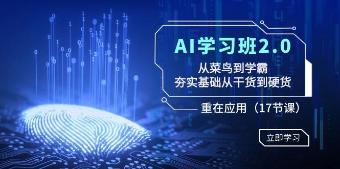 AI学习班2.0：从菜鸟到学霸，夯实基础从干货到硬货，重在应用(17节课)-猴哥VIP资源站
