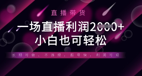 半无人直播带货，一场利润数张，适合所有平台玩法，小白也可轻松-猴哥VIP资源站
