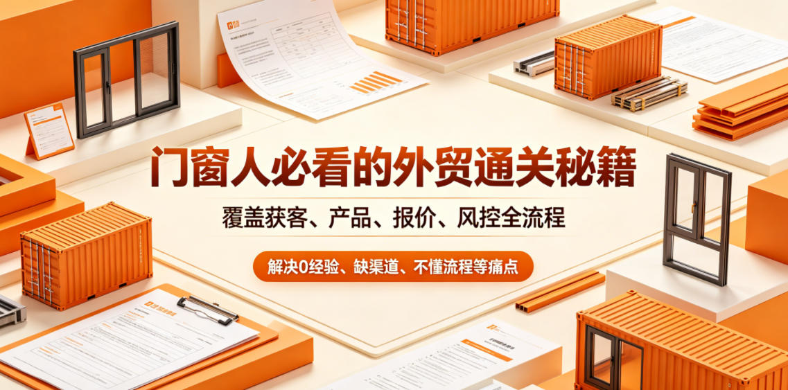 门窗人必看的外贸通关秘籍，块覆盖获客、产品、报价、风控全流程，解决0经验、缺渠道、不懂流程等痛点-猴哥VIP资源站