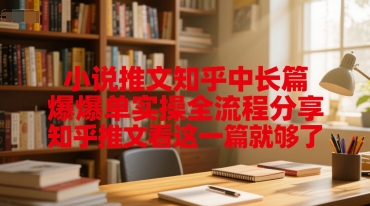 小说推文知乎中长篇爆单实操全流程分享,知乎推文看这一篇就够了-猴哥VIP资源站