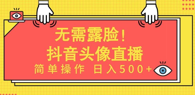 无需露脸,Ai头像直播项目,简单操作日入500+【揭秘】-猴哥VIP资源站