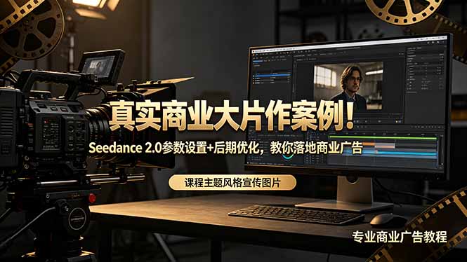 真实商业大片作案例！Seedance 2.0参数设置+后期优化，教你落地商业广告-猴哥VIP资源站