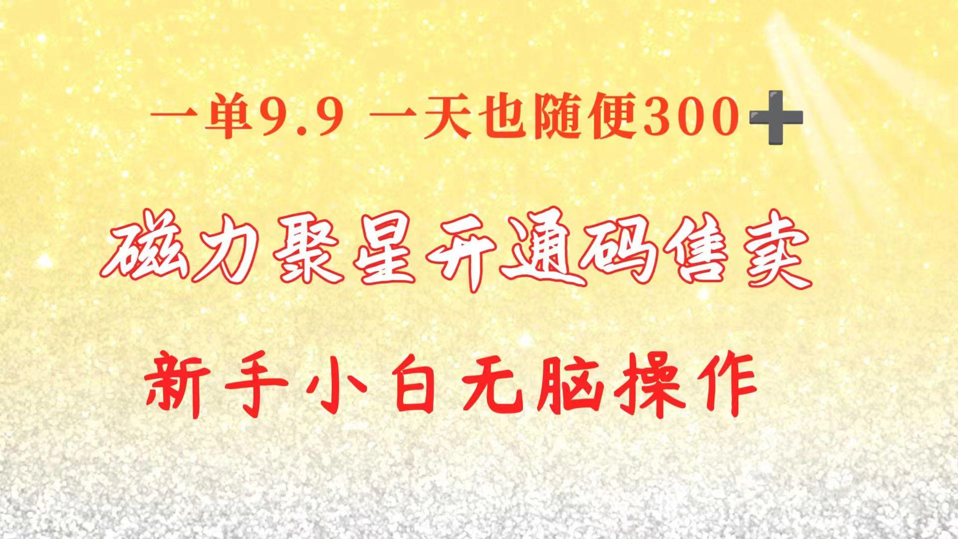 快手磁力聚星码信息差 售卖  一单卖9.9  一天也轻松300+ 新手小白无脑操作-猴哥VIP资源站