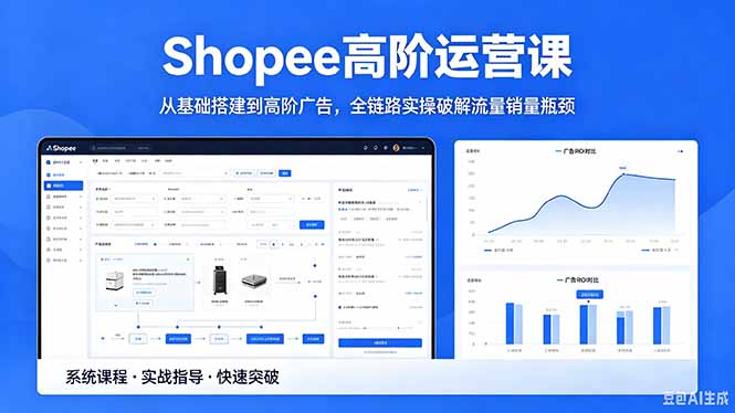 Shopee高阶运营课-2026年5月更新，从基础搭建到高阶广告，全链路实操破解流量销量瓶颈-猴哥VIP资源站