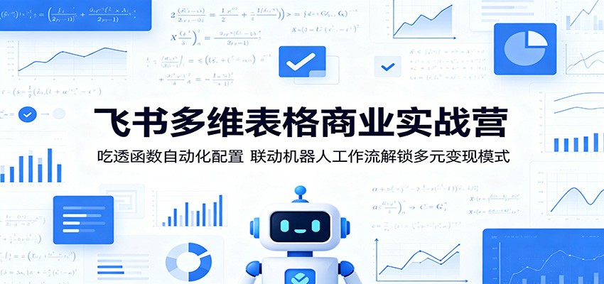 飞书多维表格商业实战营:吃透函数自动化配置,联动机器人工作流解锁多元变现模式-猴哥VIP资源站