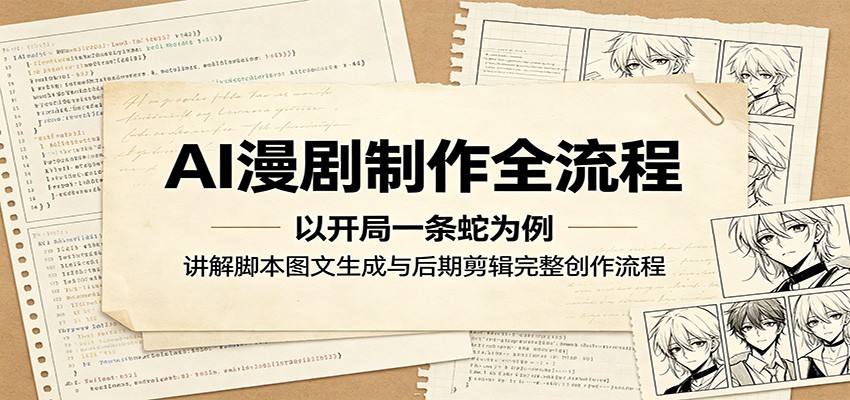 AI漫剧制作全流程:以开局一条蛇为例,讲解脚本图文生成与后期剪辑完整创作流程-猴哥VIP资源站