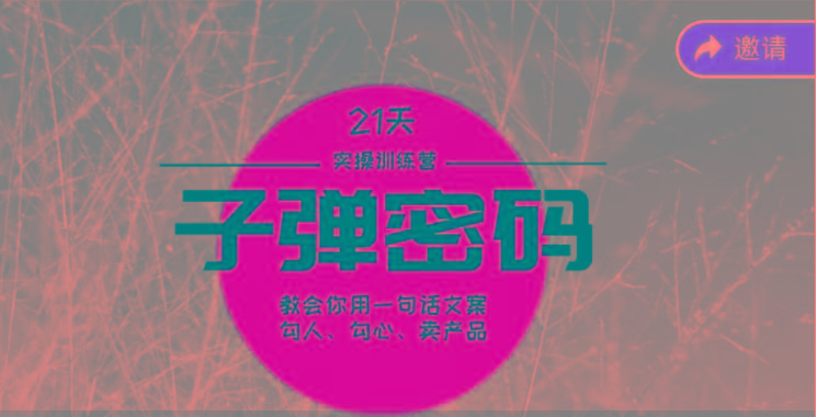 《子弹密码训练营》-用一句话文案勾人勾心卖产品，21天学到顶尖文案大师策略和技巧-猴哥VIP资源站