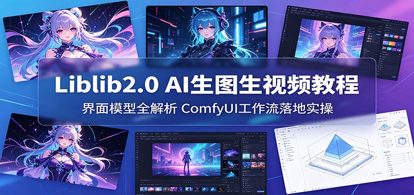 Liblib2.0 AI生图生视频教程:界面模型全解析,ComfyUI工作流落地实操-猴哥VIP资源站