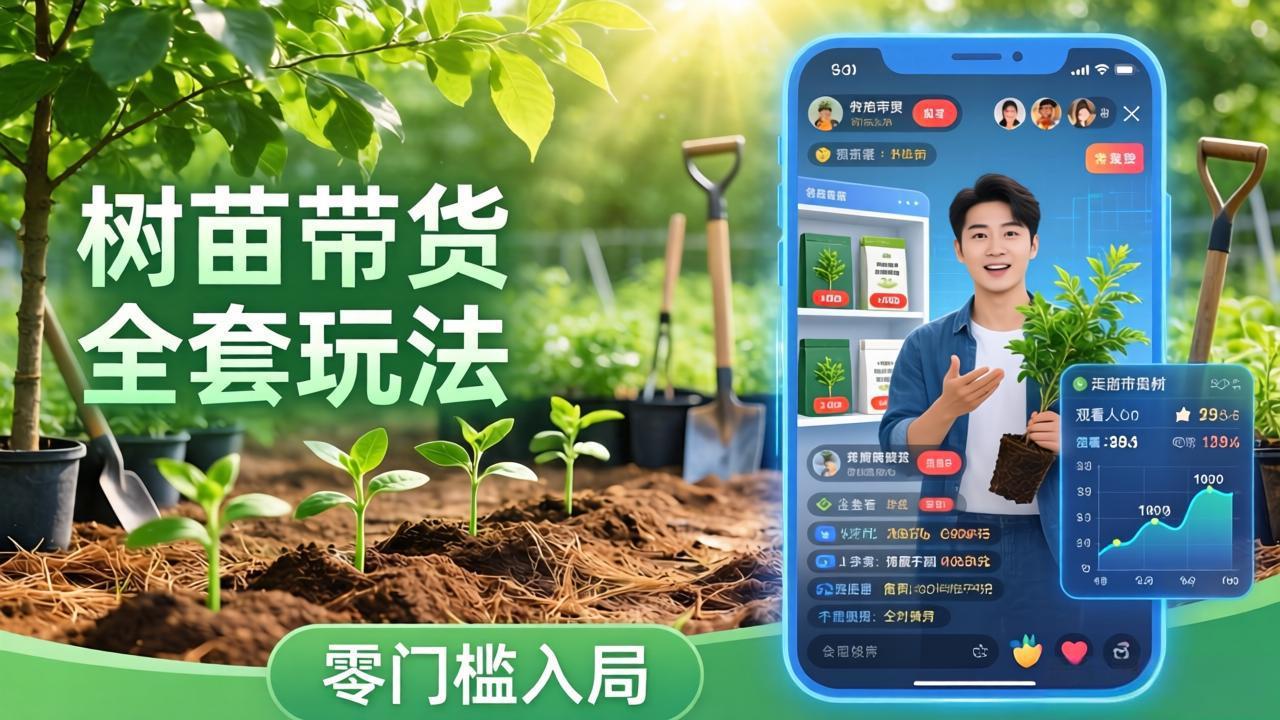 视频号AI树苗带货全套玩法:零门槛入局,掌握豆包、千问等AI工具制作树苗视频的全套流程-猴哥VIP资源站