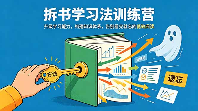 拆书学习法训练营,升级学习能力,构建知识体系,,告别看完就忘的低效阅读-猴哥VIP资源站