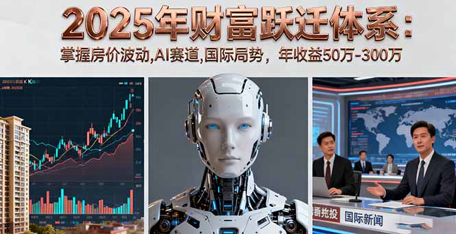 2025年财富跃迁体系:掌握房价波动,AI赛道,国际局势,年收益50万-300万-猴哥VIP资源站