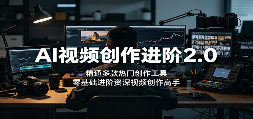 AI视频创作进阶2.0：精通多款热门创作工具，零基础进阶资深视频创作高手-猴哥VIP资源站