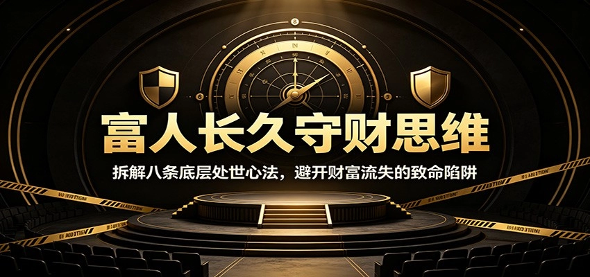富人长久守财思维，拆解8条底层心法，避开财富流失致命陷阱-猴哥项目网
