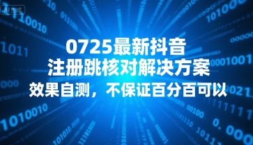 0725最新抖音注册跳核对解决方案，效果自测，不保证百分百可以-猴哥VIP资源站