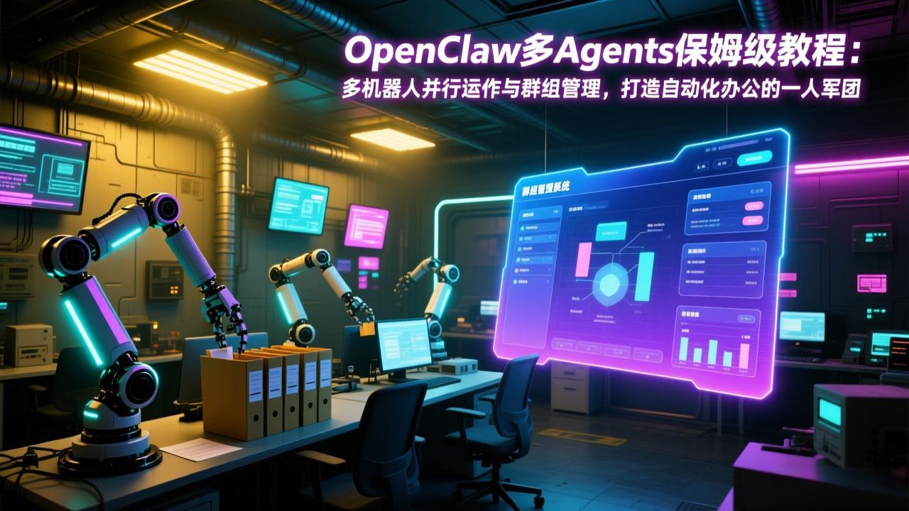 OpenClaw多Agents保姆级教程:多机器人并行运作与群组管理,打造自动化办公的一人军团-猴哥VIP资源站