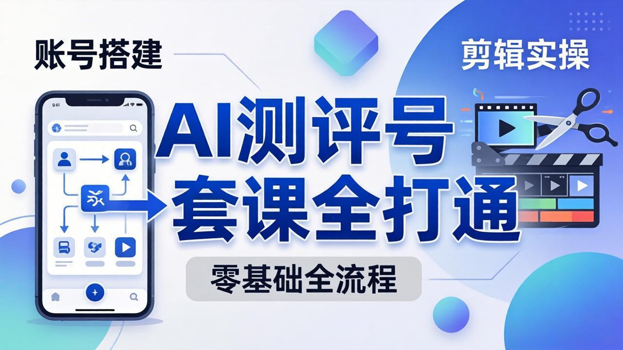 零基础起步怎么做AI测评号?账号搭建、爆款文案、剪辑实操、涨粉变现,一套课全打通-猴哥VIP资源站
