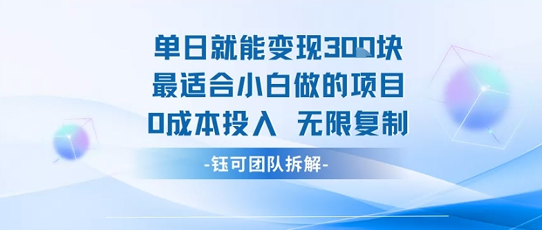 单日就能变现3张最适合小白做的项目0成本投入 无限复制-猴哥VIP资源站