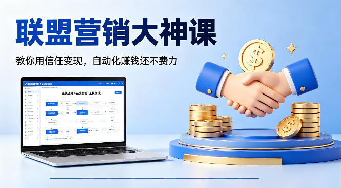 联盟营销大神课，教你用信任变现，自动化賺钱还不费力【原创双语字幕】-猴哥VIP资源站