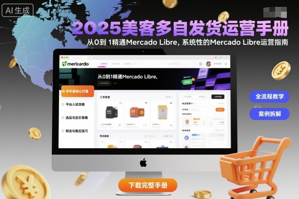 2025美客多自发货运营手册：从0到1精通Mercado Libre，系统性的Mercado Libre运营指南-猴哥VIP资源站