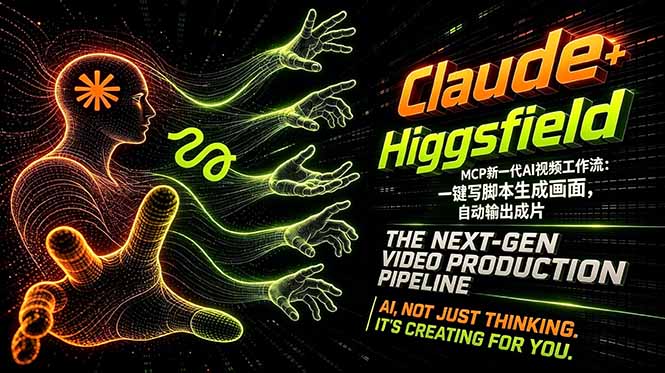 Claude+Higgsfield MCP新一代AI视频工作流:一键写脚本生成画面,自动输出成片-猴哥VIP资源站