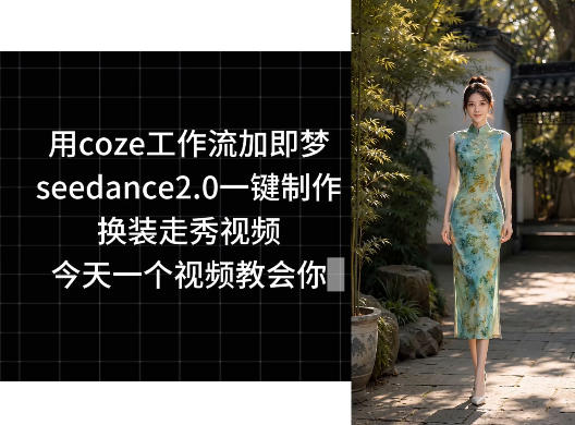用coze工作流加即梦seedance2.0一键制作换装走秀视频，今天一个视频教会你-猴哥VIP资源站