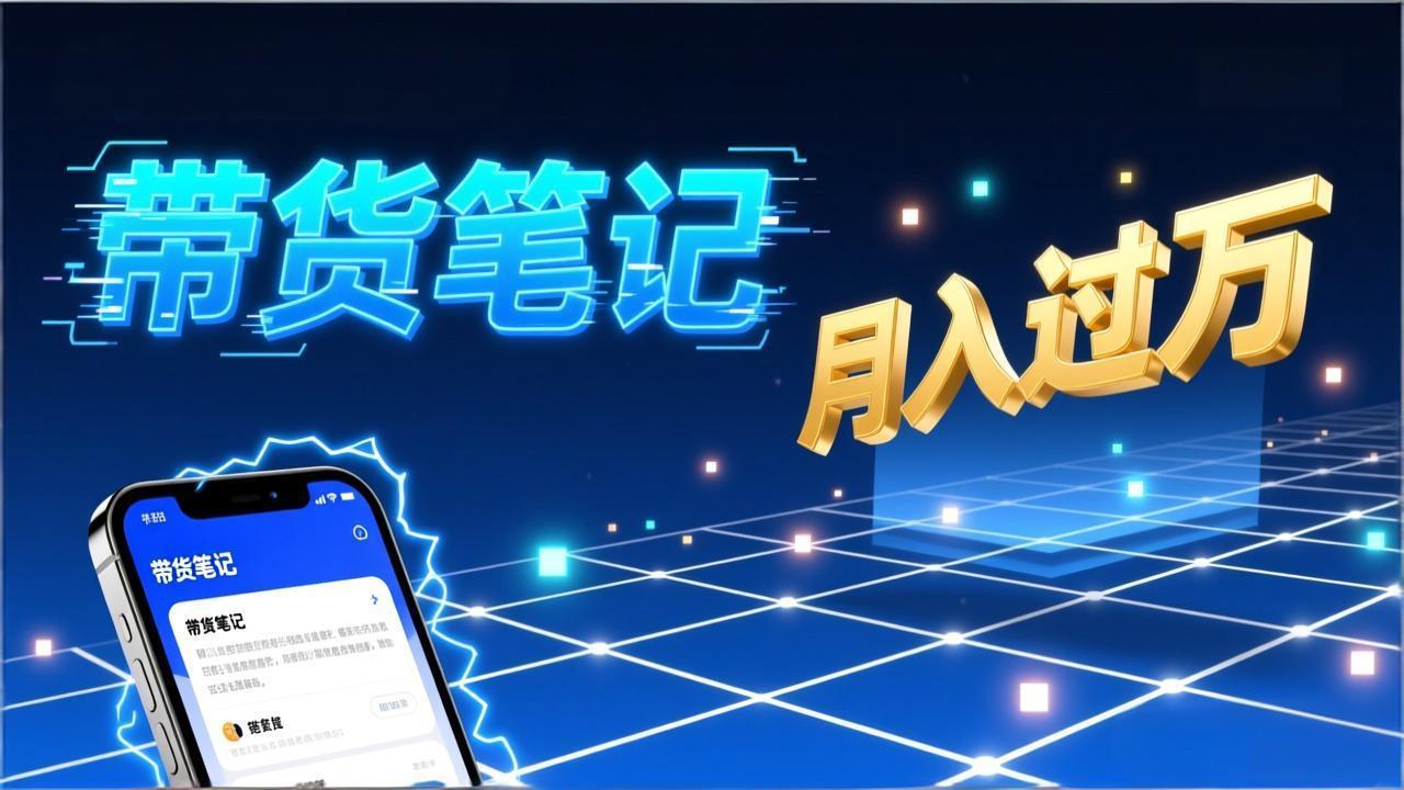 小红书爆款笔记带货实战：拆解封面标题正文全要素，手把手教你单篇笔记带货月入过万-猴哥VIP资源站