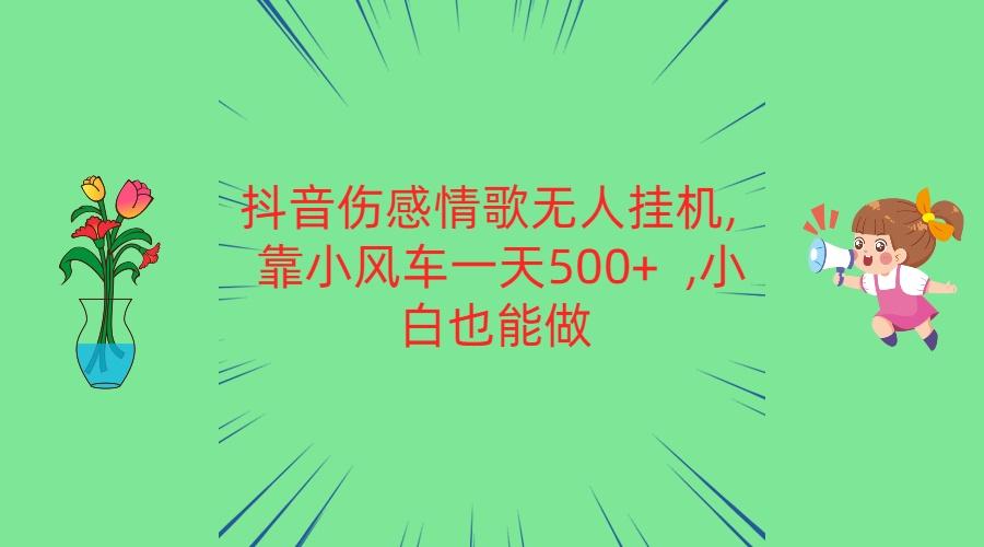 抖音伤感情歌无人挂机 靠小风车一天500+ 小白也能做-猴哥VIP资源站