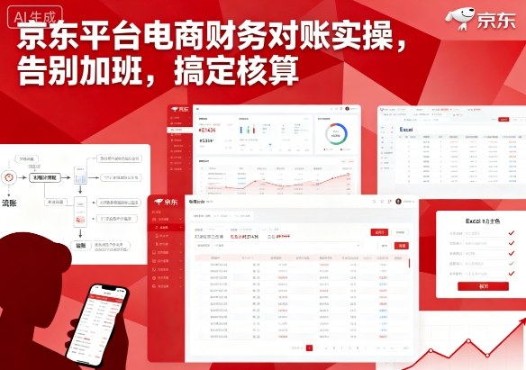 京东平台电商财务对账实操,告别加班,搞定核算-猴哥VIP资源站