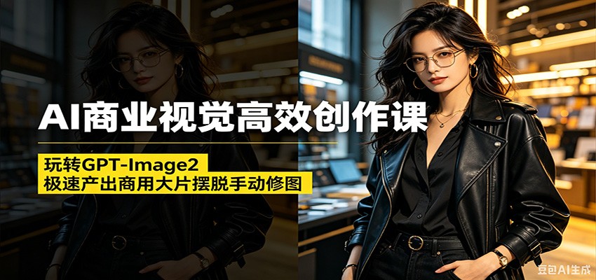 AI商业视觉高效创作课：玩转GPT-Image2，极速产出商用大片摆脱手动修图(更新)-猴哥VIP资源站