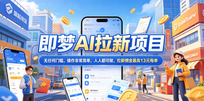 2026年即梦AI拉新项目最新玩法，无任何门槛，操作非常简单，人人都可做，拉新佣金最高13米每单(更新6月24日)-猴哥VIP资源站