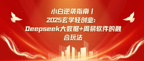 小白逆袭指南,2025玄学轻创业:Deepseek大数据+周易算法的融合玩法-猴哥VIP资源站