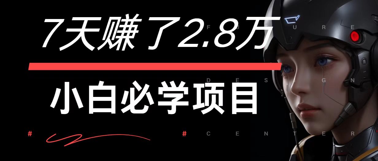 7天赚了2.8万！每单利润最少500+，轻松月入7万+小白有手就行-猴哥VIP资源站