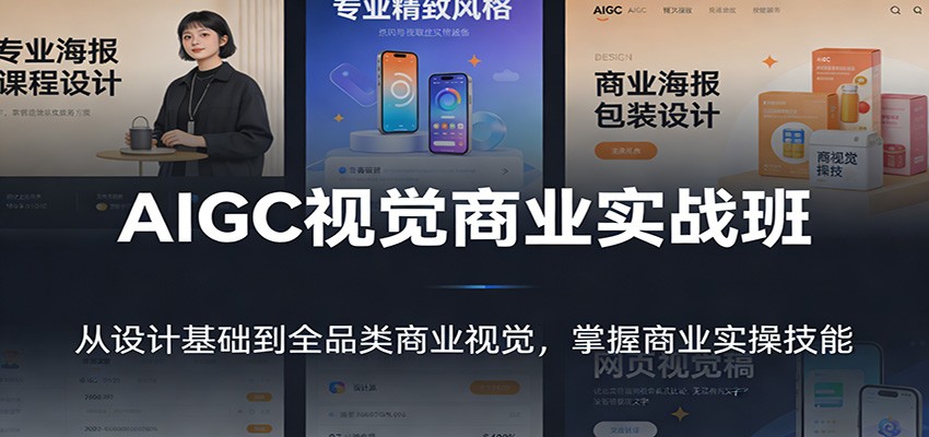 AIGC视觉商业实战班：从设计基础到全品类商业视觉，掌握商业实操技能-猴哥VIP资源站