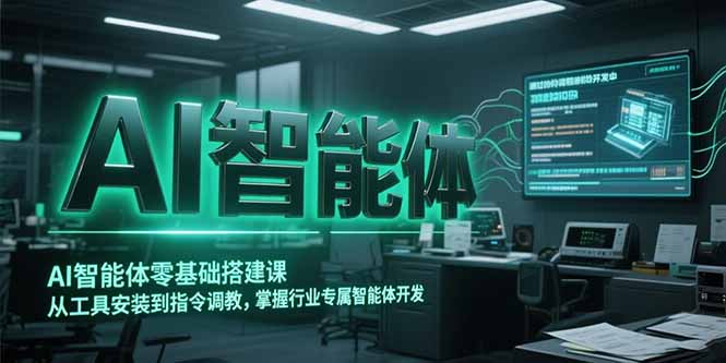 AI智能体零基础搭建课，从工具安装到指令调教，掌握行业专属智能体开发…-猴哥VIP资源站