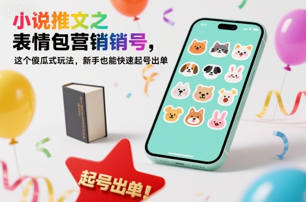 小说推文之表情包营销号，这个傻瓜式玩法，新手也能快速起号出单-猴哥VIP资源站