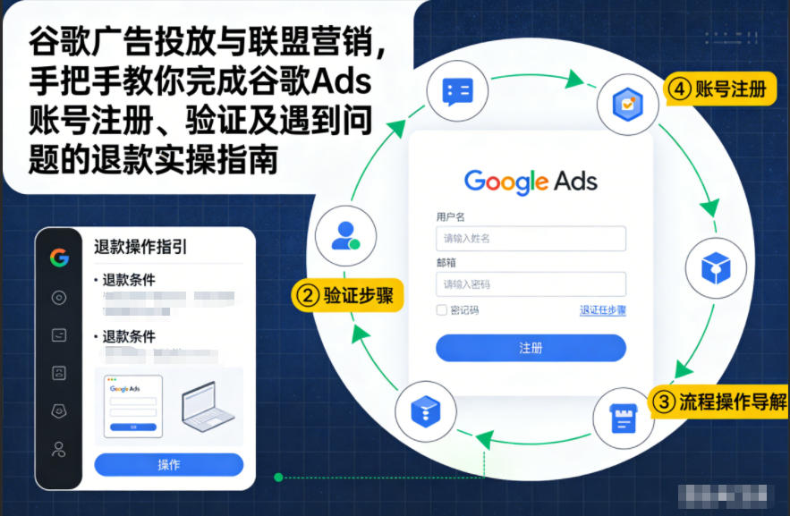 谷歌广告投放与联盟营销,手把手教你完成谷歌Ads账号注册、验证及遇到问题的退款实操指南-猴哥VIP资源站