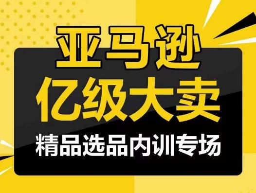 亚马逊亿级大卖-精品选品内训专场，亿级卖家分享选品成功之道-猴哥VIP资源站