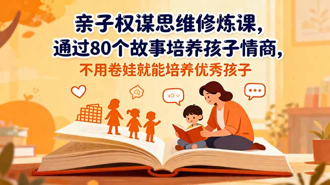 亲子权谋思维修炼课,通过80个故事培养孩子情商,不用卷娃就能培养优秀孩子-猴哥VIP资源站