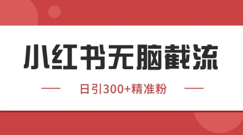 小红书只要你有同行就能获客，独家野路子获客玩法，暴力截流【揭秘】-猴哥VIP资源站