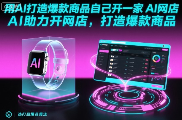 用AI打造爆款商品自己开一家AI网店,AI助力开网店,打造爆款商品-猴哥VIP资源站
