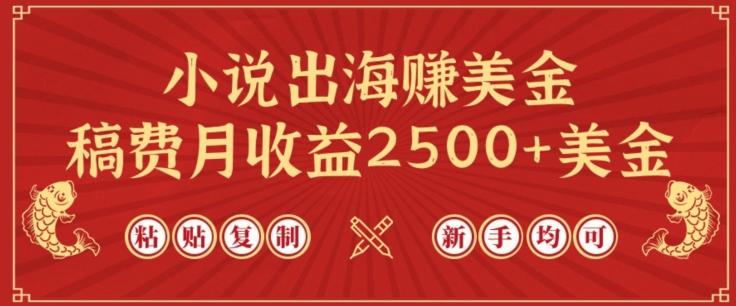 小说出海赚美金，稿费月收益2500+美金，仅需chatgpt粘贴复制，新手也能玩转【揭秘】-猴哥VIP资源站