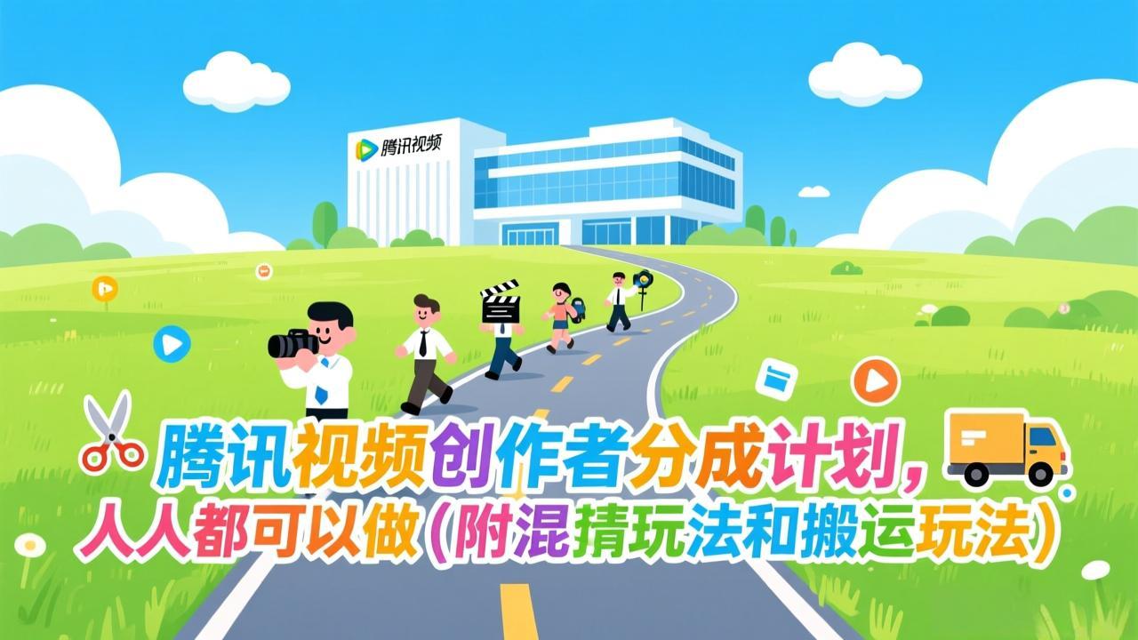 腾讯视频创作者分成计划，人人都可以做(附混剪玩法和搬运玩法-猴哥VIP资源站