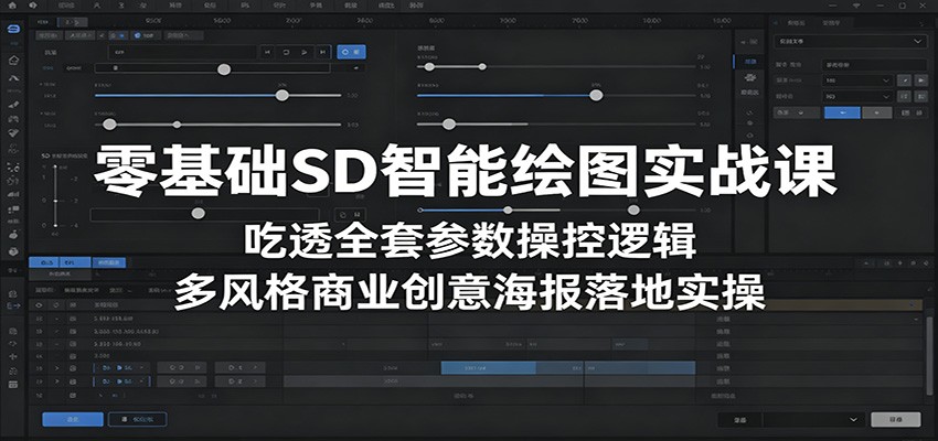 零基础SD智能绘图实战课：吃透全套参数操控逻辑，多风格商业创意海报落地实操-猴哥VIP资源站