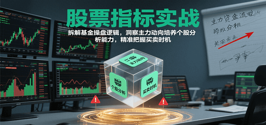 股票指标实战，基金操盘逻辑拆解，洞察主力动向培养个股分析能力把握买卖时机(更新)-猴哥VIP资源站